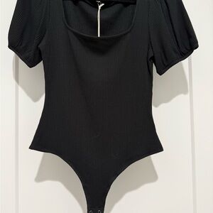 Z Supply Black Ribbed Bodysuit